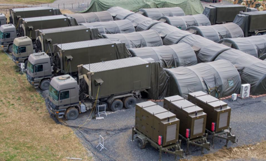 High security mobile military base in 15 minutes
