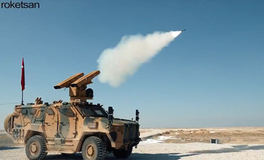 Sungur Hava Savunma Sistemi testlerde hareketli hedefi vurdu